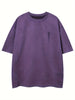 Men'S Casual Streetwear Embroidered Suede-Like Short Sleeve