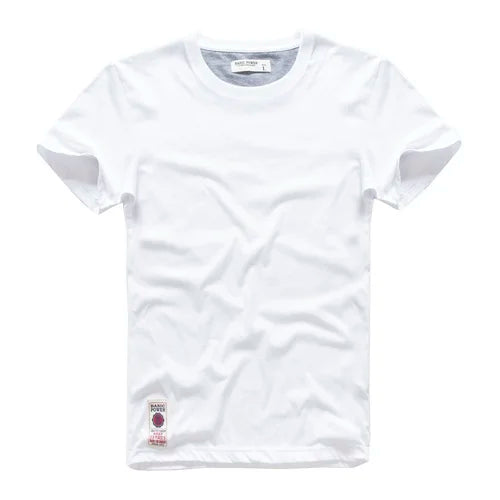 Men's T-shirt Cotton Solid Color t shirt Men Causal O-neck Basic Tshirt