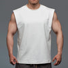New Men O-neck Tank Top Pure Color Cotton Summer Vest Gym Muscle Bodybuilding Streetwear Sleeveless Shirt Workout Fitness Sport