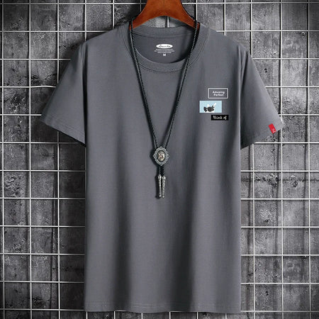 2021 Newest T Shirt for Men Clothing Fitness White O Neck Man T-shirt