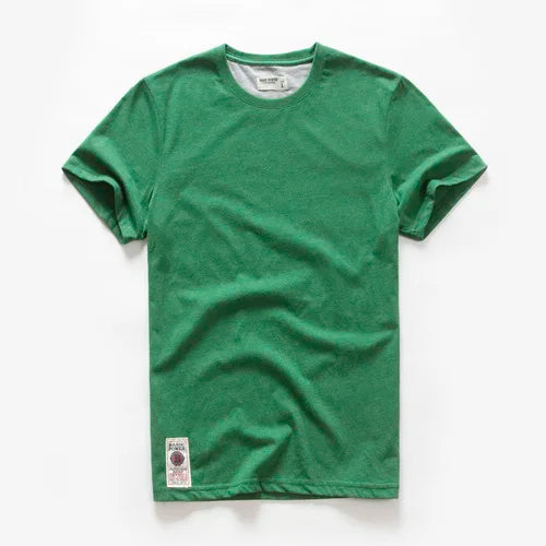 Men's T-shirt Cotton Solid Color t shirt Men Causal O-neck Basic Tshirt