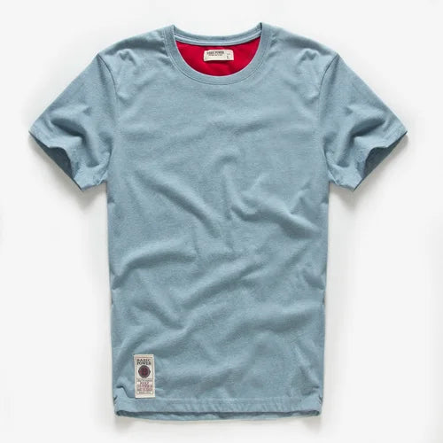 Men's T-shirt Cotton Solid Color t shirt Men Causal O-neck Basic Tshirt