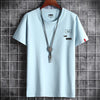 2021 Newest T Shirt for Men Clothing Fitness White O Neck Man T-shirt