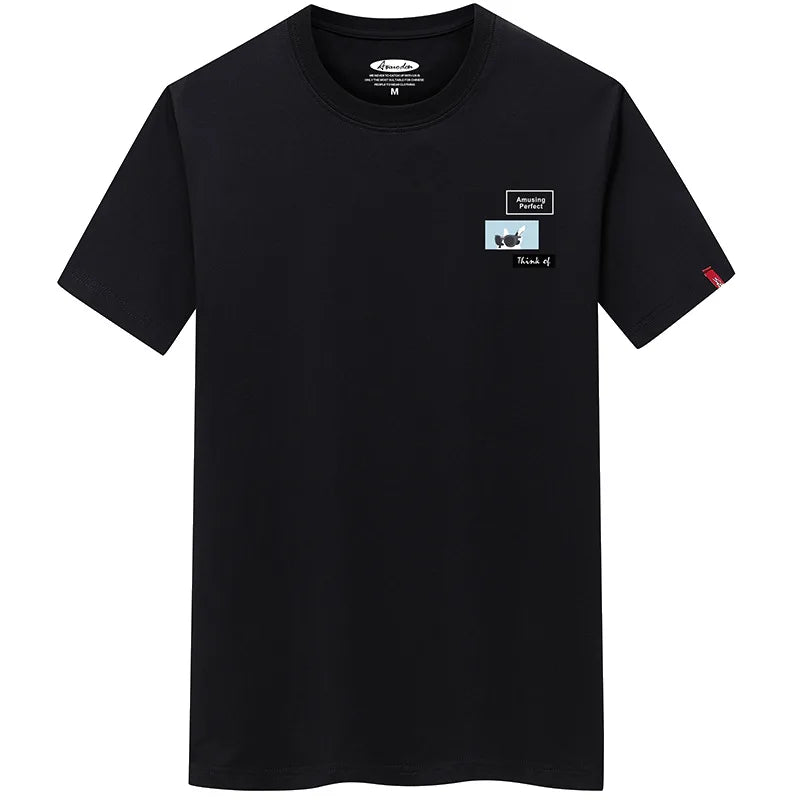2021 Newest T Shirt for Men Clothing Fitness White O Neck Man T-shirt
