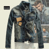 Fashion Men's Jeans Slim Fit MEN'S Jacket Jeans Coat Men's Winter Korean-style Denim Jacket Men's Fashionable New Style Overcoat