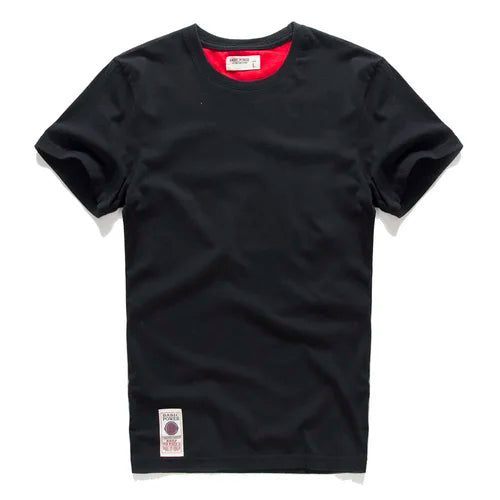 Men's T-shirt Cotton Solid Color t shirt Men Causal O-neck Basic Tshirt