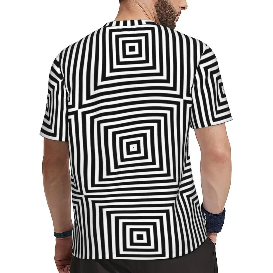 Gym T Shirt For Men Mondrian Line T-Shirts