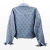 Denim Women's Jacket New Embroidered Jacquard Fashion Short Loose All-Match Jacket Small Top
