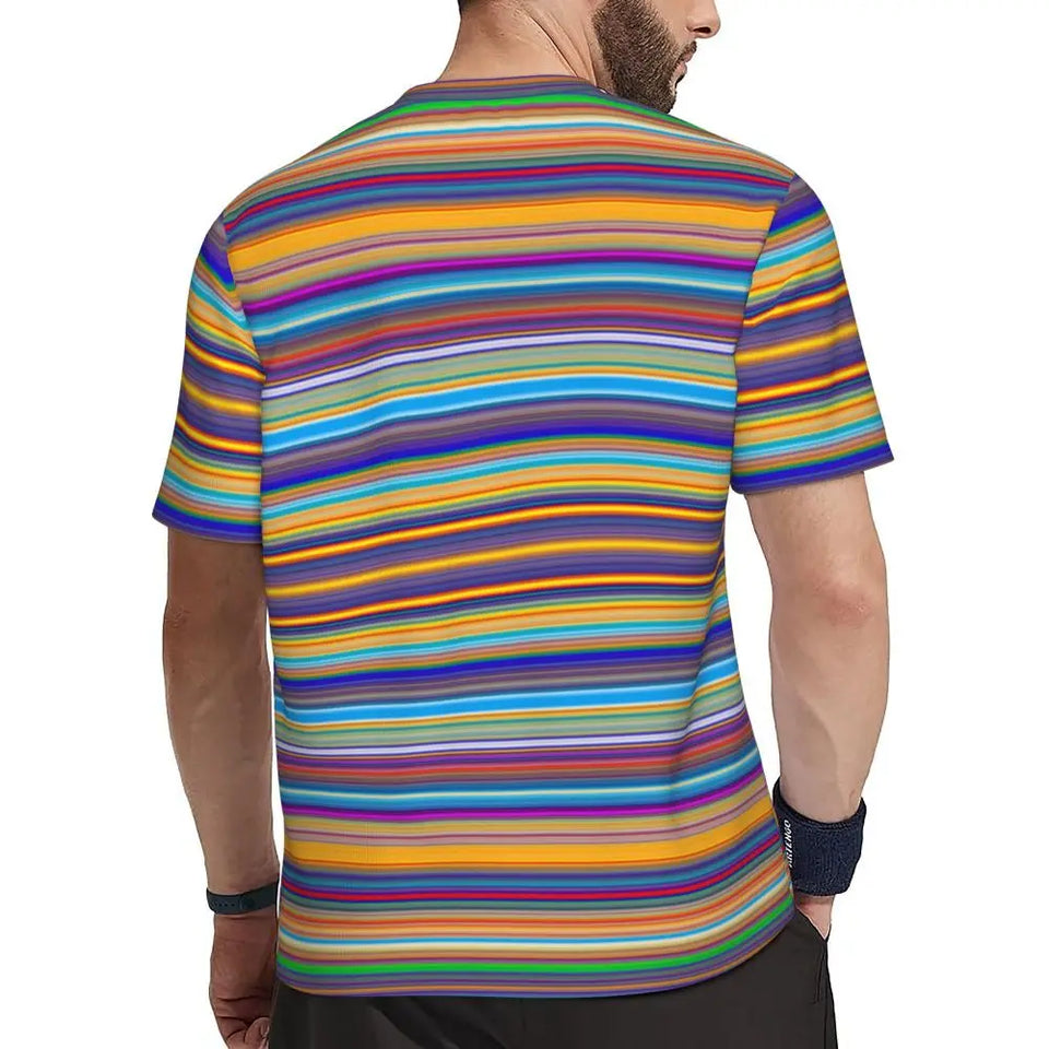 Gym T Shirt For Men Mondrian Line T-Shirts