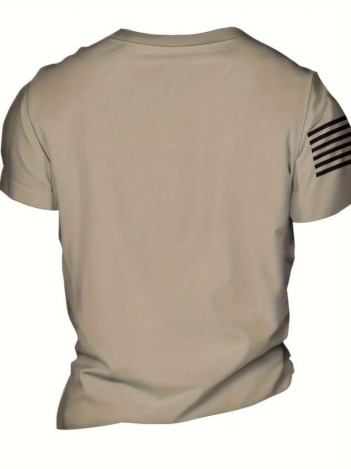 Men'S T-Shirt with a Simple Striped 3D Digital Print