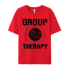 Men T-shirts Group Therapy Casual T-Shirt Retro Normal Cotton