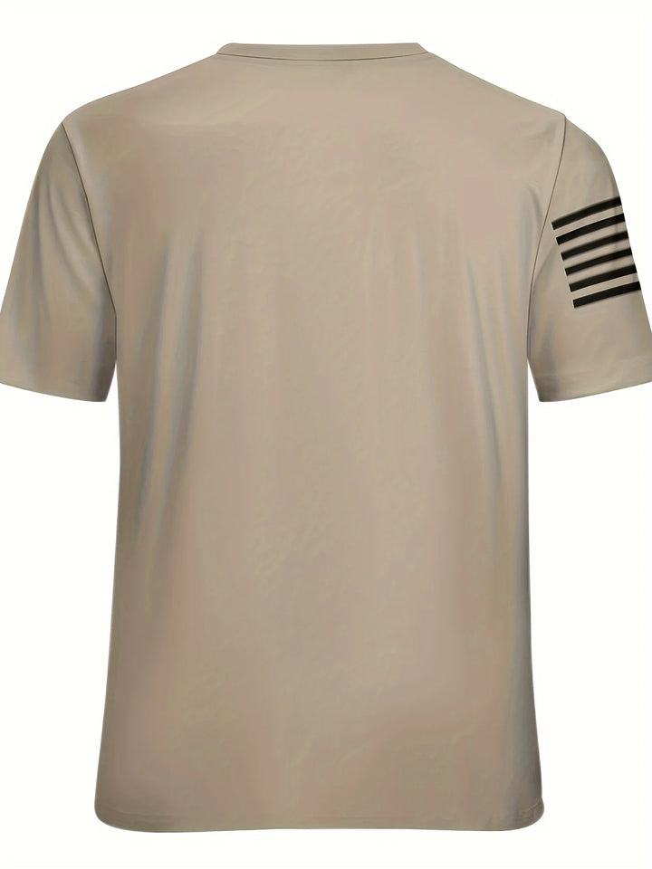 Men'S T-Shirt with a Simple Striped 3D Digital Print