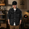 Men Fashion Denim Jackets Coats Loose Fit Pockets Solid Turn Down Collar Full Sleeve Regular Jacket Spring 2025 Causal Clothing