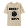 Men T-shirts Group Therapy Casual T-Shirt Retro Normal Cotton