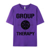 Men T-shirts Group Therapy Casual T-Shirt Retro Normal Cotton