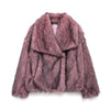 HH Faux Fur Coats For Women Autumn Winter Warm Oversize Outerwear Elegant Yellow Long Sleeve Jacket 2025 Fashion Streetwear