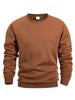 Men's Crew Neck Sweatshirts Solid Color Sweatwear Spring Outdoor Casual Daily Long Sleeve Pullover Hoodie Man Sportswear