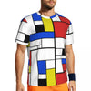 Gym T Shirt For Men Mondrian Line T-Shirts