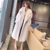 Faux Fur Coats Women Lamb Wool Long Coat Thick Warm Elegant Maxi Turn Down Collar Spring Outerwear Autumn Winter Jackets