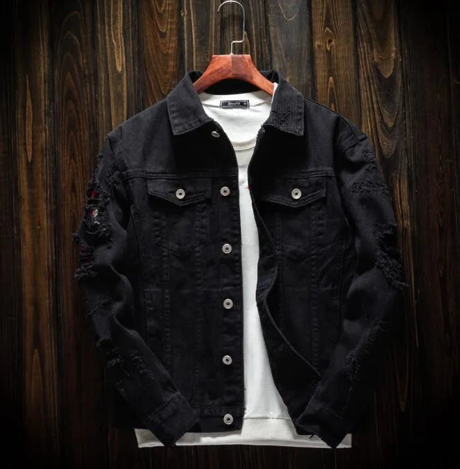 Spring Autumn Men's Denim Jackets Streetwear Casual Cotton Classic Slim Jeans Coat Male Clothes Cowboy Jacket