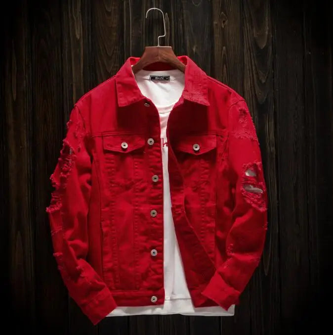 Spring Autumn Men's Denim Jackets Streetwear Casual Cotton Classic Slim Jeans Coat Male Clothes Cowboy Jacket