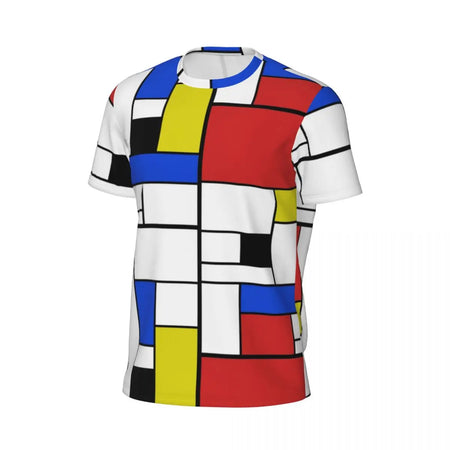 Gym T Shirt For Men Mondrian Line T-Shirts