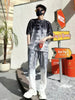 Jogger Jogging Running Male T Shirt Trousers Sets Oversized Graphic Men's Pants Set Print Stretch Tee Cheap Clothes Regular Fit