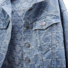 Denim Women's Jacket 2025 Autumn/winter Style Embroidery Jacquard Cropped Loose-fit Versatile Tweed Jacket Top For Ladies