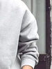Men's Loose Fit Solid Color Crew Neck Sweatshirt Henry Collar Spring Fashion Retro Japanese Style Streetwear