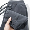 Double-Sided Fce Joggers Men's Thiened Loose Warm Outerwear Winter Youth Casual Long Pants Elastic Waisand  Color