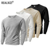 Men's Crew Neck Sweatshirts Spring Autumn Warm Basic Outdoor Pullover Sweater Casual No Hood Hoodie Man Sportswear Tops
