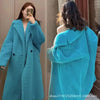 Faux Fur Coats Women Lamb Wool Long Coat Thick Warm Elegant Maxi Turn Down Collar Spring Outerwear Autumn Winter Jackets
