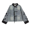 Denim Jacket For Women in Spring and Autumn 2024 New Embroidered Chinese Style Fashion Versatile Denim Clothing High-end women's