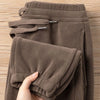 Double-Sided Fce Joggers Men's Thiened Loose Warm Outerwear Winter Youth Casual Long Pants Elastic Waisand  Color
