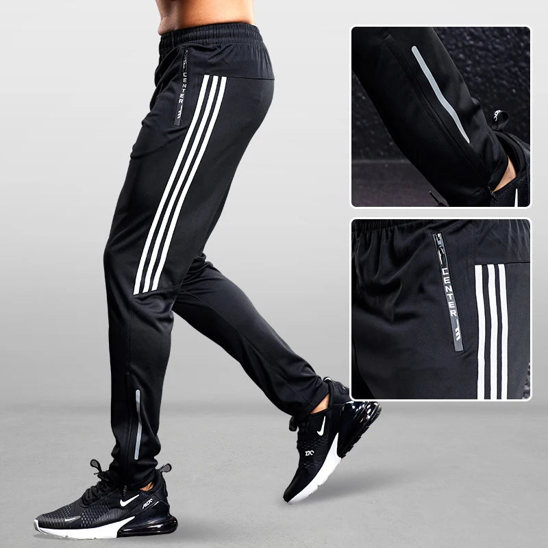Joggers Track Pants Men Running Soccer Training Pants Quick-dry Fitness Cycling Hiking Trousers Sport Training Bottoms Trackpant