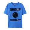 Men T-shirts Group Therapy Casual T-Shirt Retro Normal Cotton