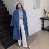 Faux Fur Coats Women Lamb Wool Long Coat Thick Warm Elegant Maxi Turn Down Collar Spring Outerwear Autumn Winter Jackets