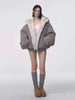 Faux Fur Coat Women 2025 Winter American Retro Fur Coat Women Padded Hooded Cotton-Padded Jacket Plush Casual Harajuku Oversize