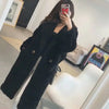 Faux Fur Coats Women Lamb Wool Long Coat Thick Warm Elegant Maxi Turn Down Collar Spring Outerwear Autumn Winter Jackets