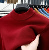Mens Crew Neck Cashmere Pullover for Men Clothes Black Sweater Winter Warm Sweater Middle Aged Spring Casual Tops to Father Gift