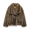 HH Faux Fur Coats For Women Autumn Winter Warm Oversize Outerwear Elegant Yellow Long Sleeve Jacket 2025 Fashion Streetwear