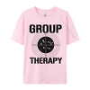 Men T-shirts Group Therapy Casual T-Shirt Retro Normal Cotton