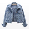 Denim Women's Jacket New Embroidered Jacquard Fashion Short Loose All-Match Jacket Small Top