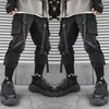 Joggers Cargo Pants for Men Casual Hip Hop Hit Color Pocket Male Trousers Sweatpants Streetwear Ribbons Techwear Pants
