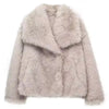 HH Faux Fur Coats For Women Autumn Winter Warm Oversize Outerwear Elegant Yellow Long Sleeve Jacket 2025 Fashion Streetwear