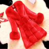 Faux Fur Coat for Women's Fashion High-end Faux Rabbit Fur Coat 2025 New Women's Coat Medium Length New Large Fur Collar