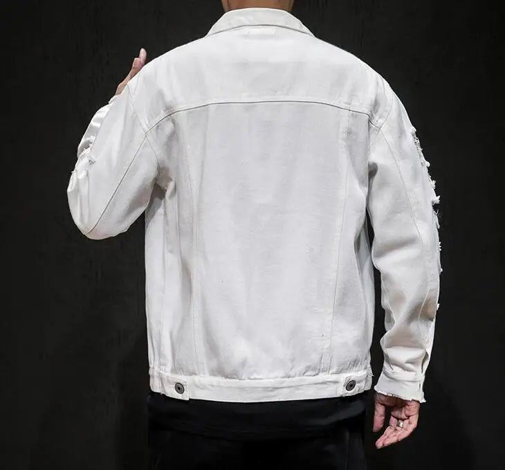 Spring Autumn Men's Denim Jackets Streetwear Casual Cotton Classic Slim Jeans Coat Male Clothes Cowboy Jacket