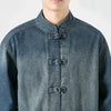 2024 Chinese Style Denim Jacket Men Streetwear Oriental Clothes Autumn Male Jeans Coat Vintage Fashion Hip Hop Loose Outwear