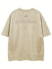 Men'S Casual Streetwear Embroidered Suede-Like Short Sleeve